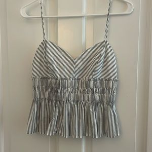 NWT EXPRESS TOP BLUE AND WHITE SIZE SMALL